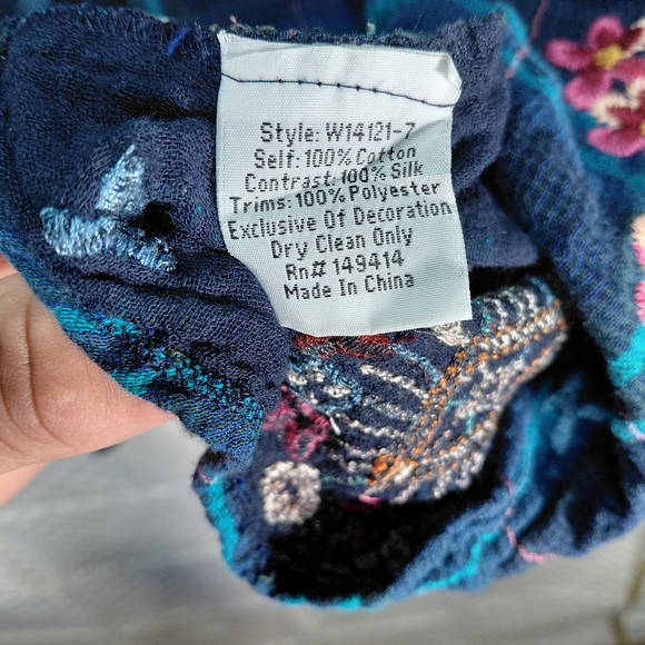 Johnny Was embroidered silk blendFrancisca blouse - Picture 13 of 15